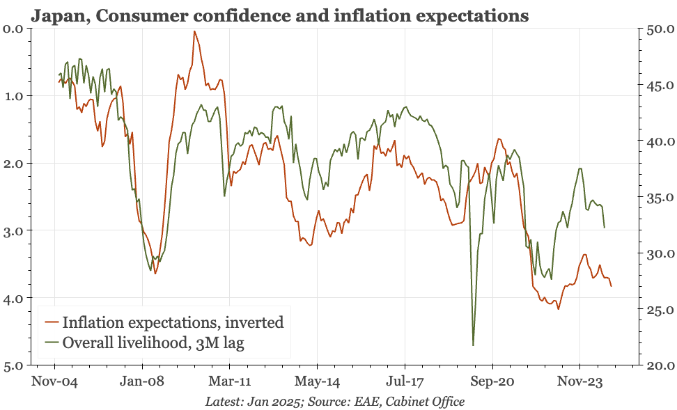 Japan  – inflation hits consumer confidence, again